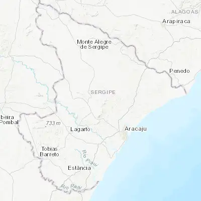 Map showing location of Moita Bonita (-10.577500, -37.342780)