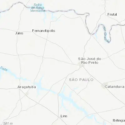 Map showing location of Monte Aprazível (-20.772500, -49.714170)