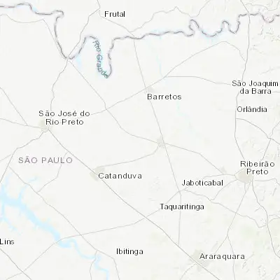 Map showing location of Monte Azul Paulista (-20.907220, -48.641390)