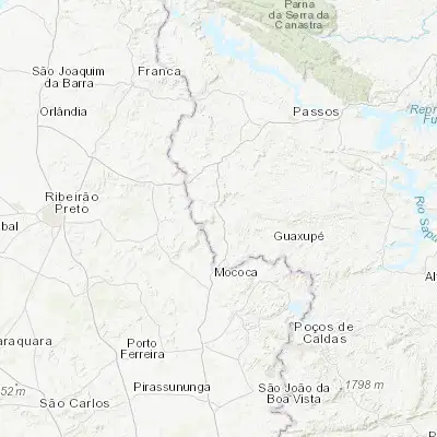 Map showing location of Monte Santo de Minas (-21.189720, -46.980280)