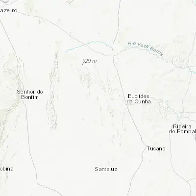 Map showing location of Monte Santo (-10.437780, -39.332780)