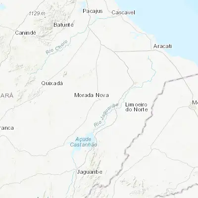 Map showing location of Morada Nova (-5.106670, -38.372500)