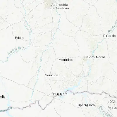Map showing location of Morrinhos (-17.731110, -49.099440)