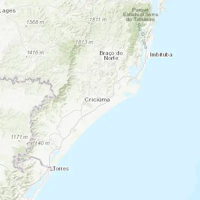 Map showing location of Morro da Fumaça (-28.650830, -49.210000)