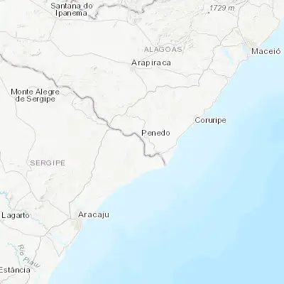 Map showing location of Neópolis (-10.320000, -36.579440)