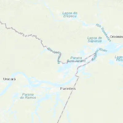 Map showing location of Nhamundá (-2.186110, -56.713060)