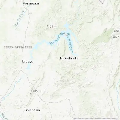 Map showing location of Niquelândia (-14.473890, -48.459720)