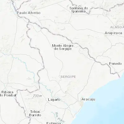 Map showing location of Nossa Senhora da Glória (-10.218330, -37.420280)