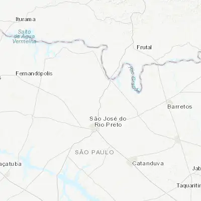 Map showing location of Nova Granada (-20.533890, -49.314170)