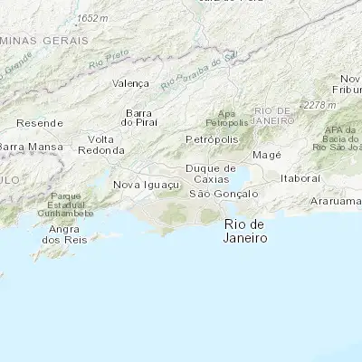 Map showing location of Nova Iguaçu (-22.759170, -43.451110)