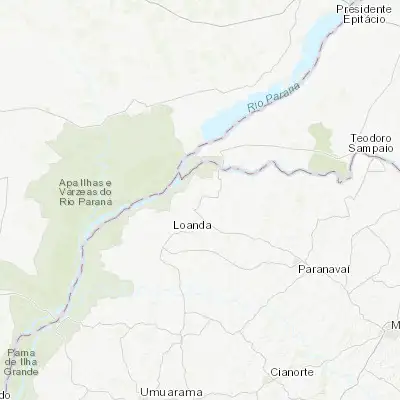 Map showing location of Nova Londrina (-22.765830, -52.985000)