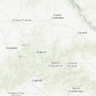 Map showing location of Nova Prata (-28.783890, -51.610000)