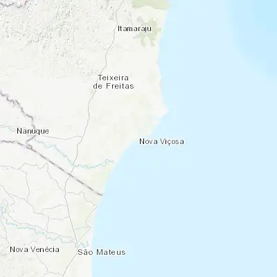 Map showing location of Nova Viçosa (-17.891940, -39.371940)