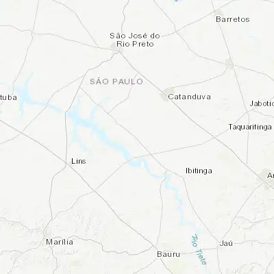 Map showing location of Novo Horizonte (-21.468060, -49.220830)
