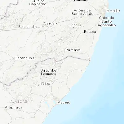 Map showing location of Novo Lino (-8.915000, -35.646670)
