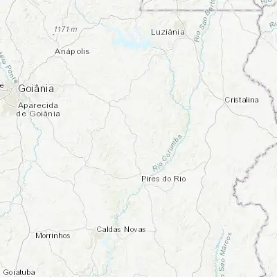 Map showing location of Orizona (-17.031390, -48.295830)