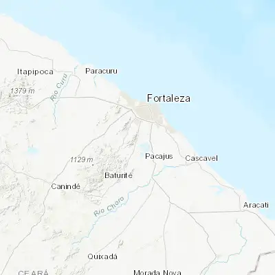 Map showing location of Pacatuba (-3.984170, -38.620280)