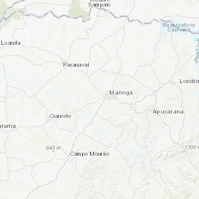 Map showing location of Paiçandu (-23.457500, -52.048610)