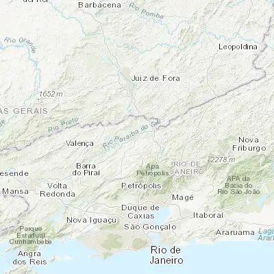 Map showing location of Paraíba do Sul (-22.158470, -43.293210)