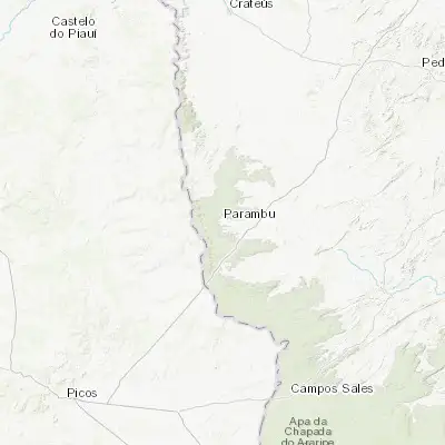 Map showing location of Parambu (-6.211110, -40.694440)