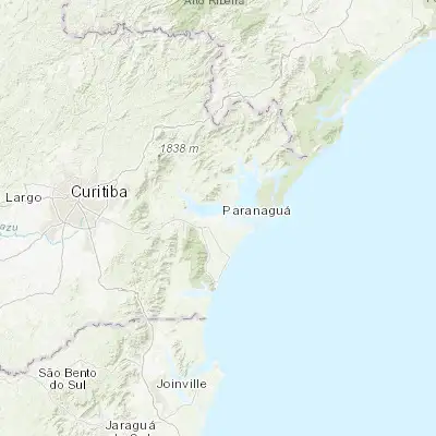 Map showing location of Paranaguá (-25.516260, -48.525370)