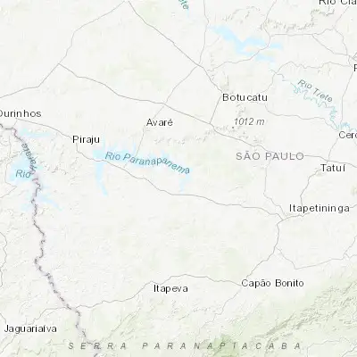 Map showing location of Paranapanema (-23.386300, -48.724410)