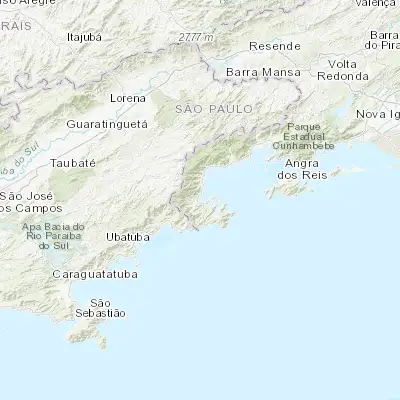 Map showing location of Paraty (-23.217780, -44.713060)