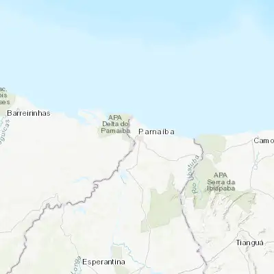 Map showing location of Parnaíba (-2.904720, -41.776670)