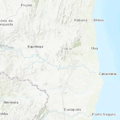Map showing location of Pau Brasil (-15.464170, -39.651110)