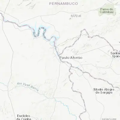 Map showing location of Paulo Afonso (-9.406110, -38.214720)