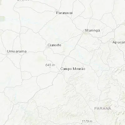 Map showing location of Peabiru (-23.912780, -52.343060)