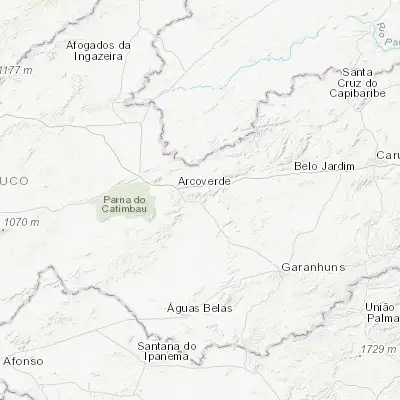 Map showing location of Pedra (-8.496940, -36.940830)
