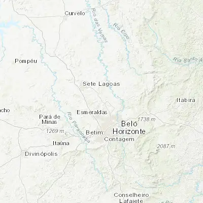 Map showing location of Pedro Leopoldo (-19.618060, -44.043060)