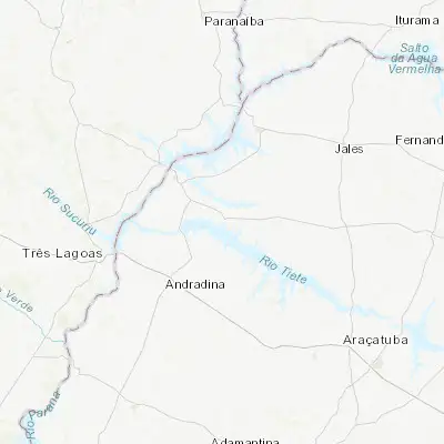 Map showing location of Pereira Barreto (-20.638330, -51.109170)