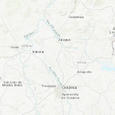 Map showing location of Petrolina de Goiás (-16.095000, -49.338060)