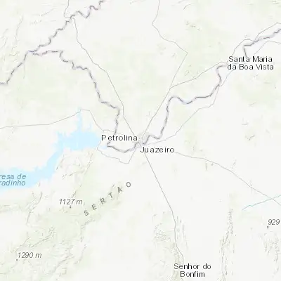Map showing location of Petrolina (-9.398610, -40.500830)