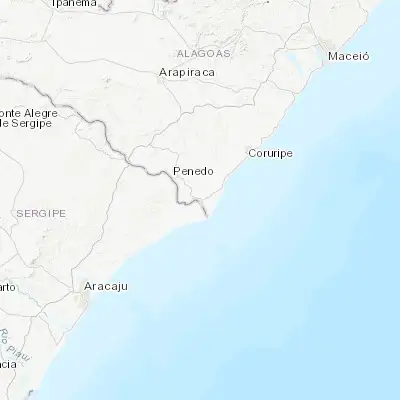 Map showing location of Piaçabuçu (-10.405560, -36.434440)