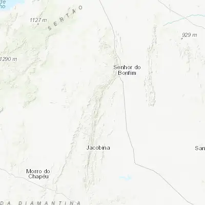 Map showing location of Pindobaçu (-10.741670, -40.360830)