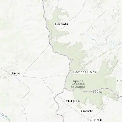 Map showing location of Pio IX (-6.837500, -40.579170)
