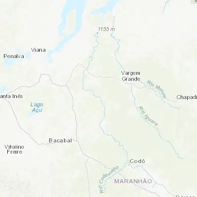 Map showing location of Pirapemas (-3.726670, -44.223330)