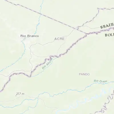 Map showing location of Plácido de Castro (-10.335280, -67.185560)