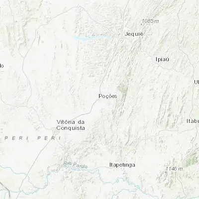 Map showing location of Poções (-14.529720, -40.365280)