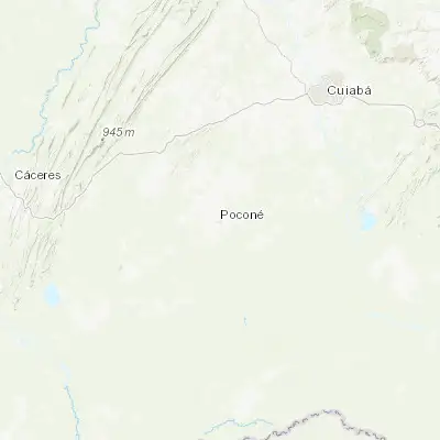 Map showing location of Poconé (-16.256670, -56.622780)