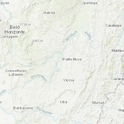 Map showing location of Ponte Nova (-20.416390, -42.908610)