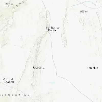 Map showing location of Ponto Novo (-10.862780, -40.133610)