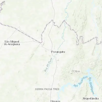 Map showing location of Porangatu (-13.440830, -49.148610)