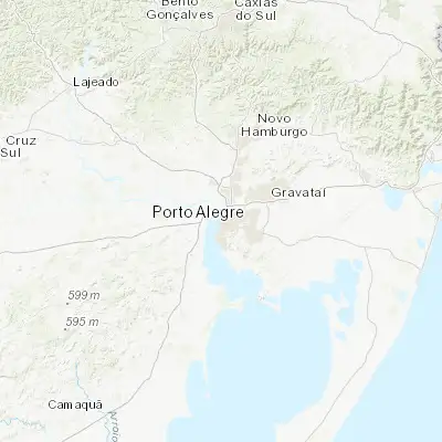 Map showing location of Porto Alegre (-30.032830, -51.230190)