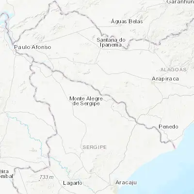 Map showing location of Porto da Folha (-9.917220, -37.278330)
