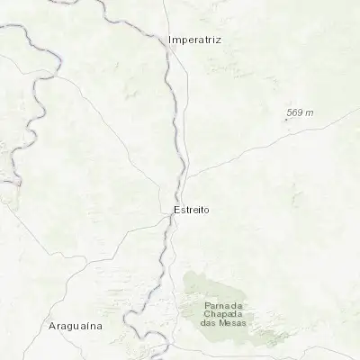 Map showing location of Porto Franco (-6.338330, -47.399170)