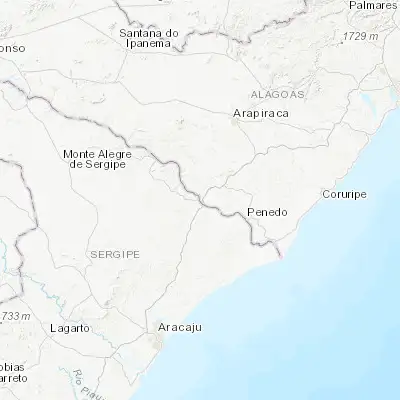 Map showing location of Porto Real do Colégio (-10.185830, -36.840000)